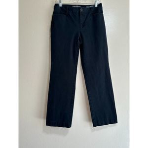 Eddie Bauer Women's Curvy Fit Mid Rise Black Chino's, Size 6S